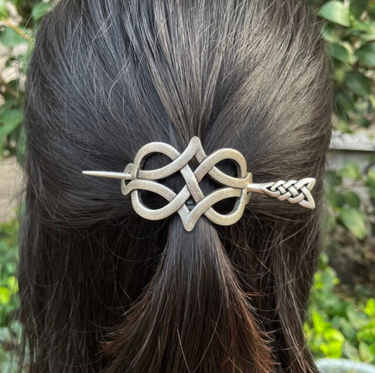 Celtic Infinity Hairpin - Brass