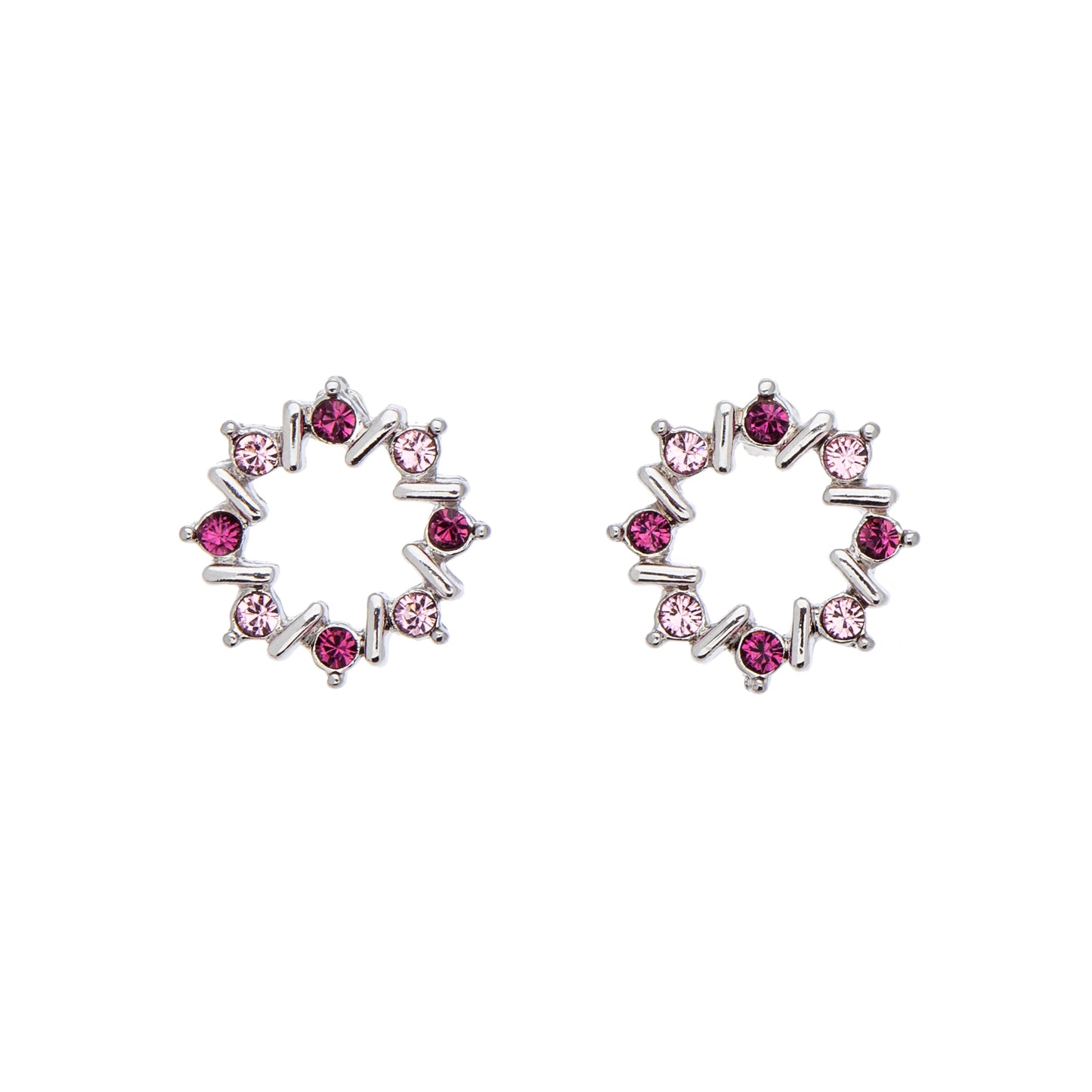 Dainty Swarovski Crystal Wreath Stud Earrings