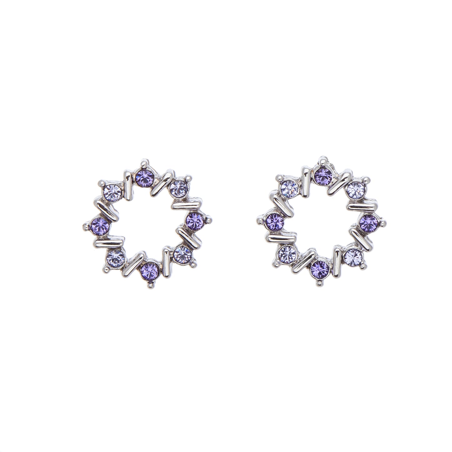 Dainty Swarovski Crystal Wreath Stud Earrings