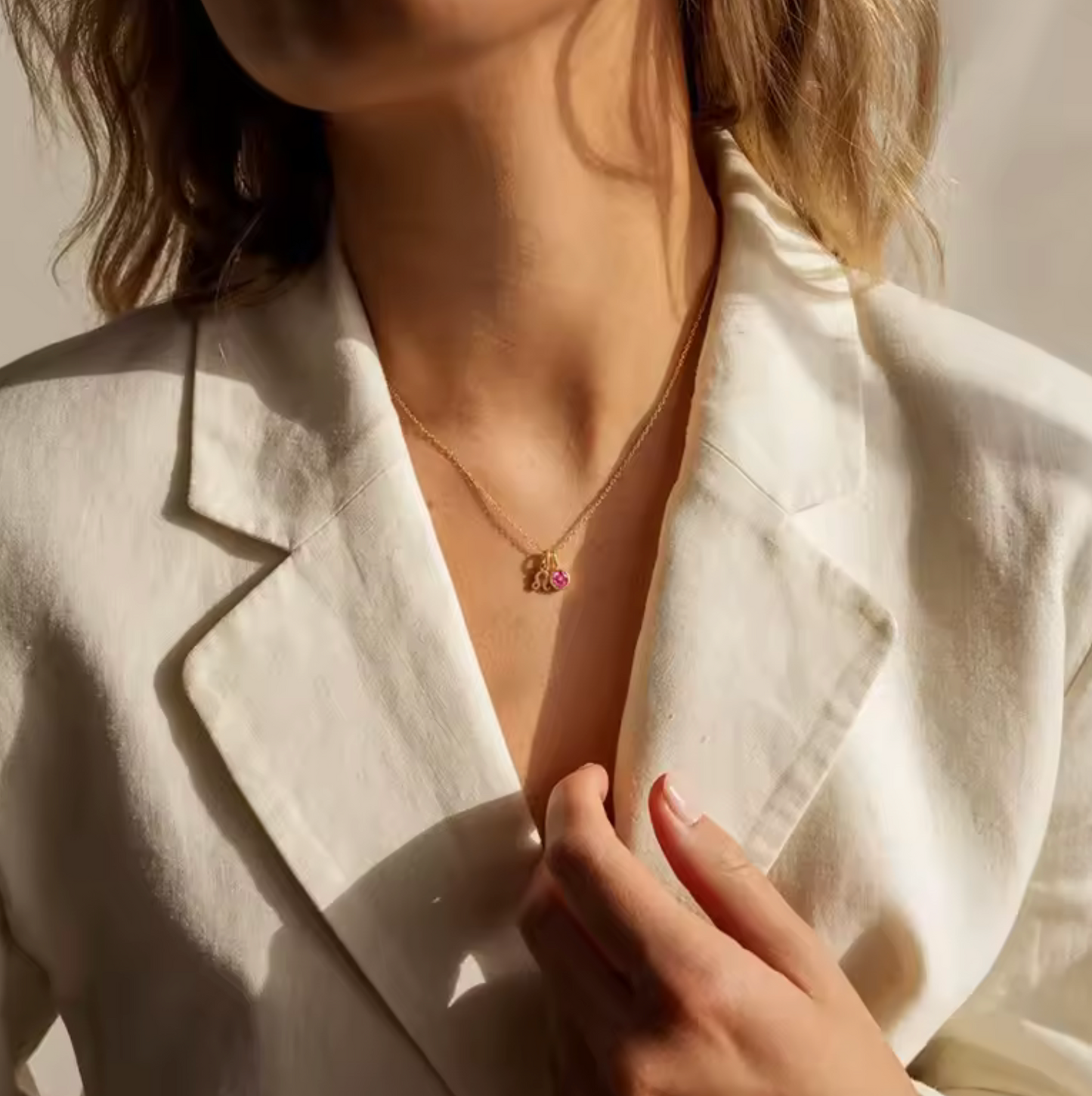Birthstone & Zodiac Charm Pendant Necklace
