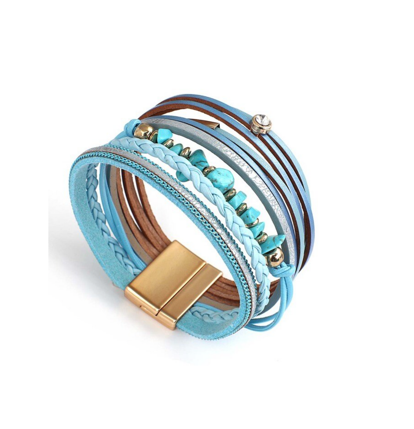 Multi-strand Blue & Turquoise Bracelet