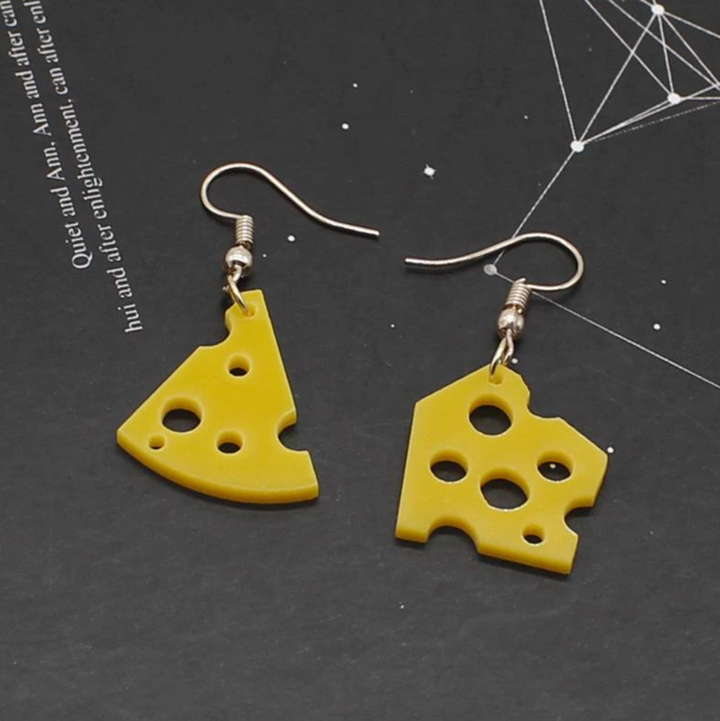 Asymmetrical Cheese Drop Earrings