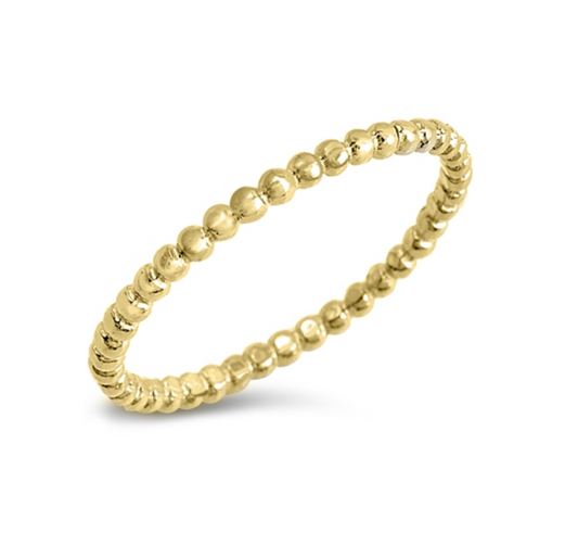 Gold Plated Sterling Silver Bubble Band Ring