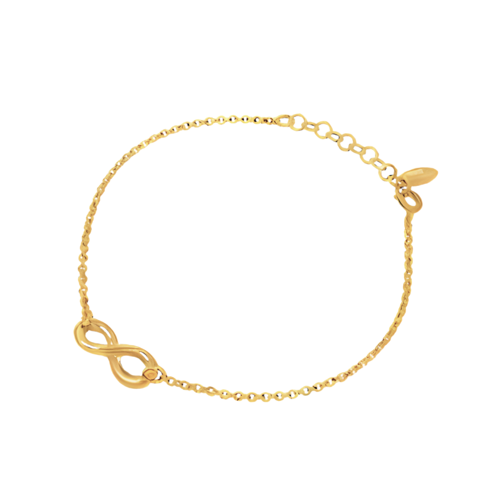 Gold Plated Sterling Silver Infinity Bracelet