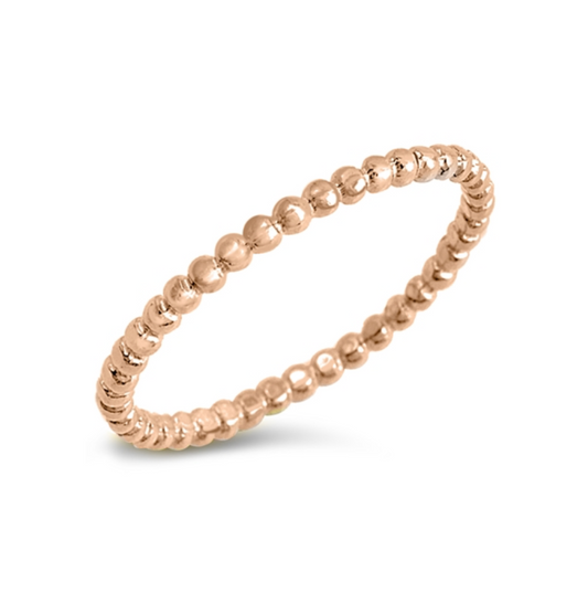 Rose Goldtone Plated Sterling Silver Bubble band Ring