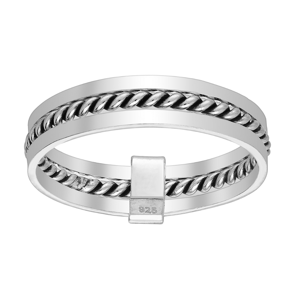 Sterling Silver Triple Bound and Twisted Ring