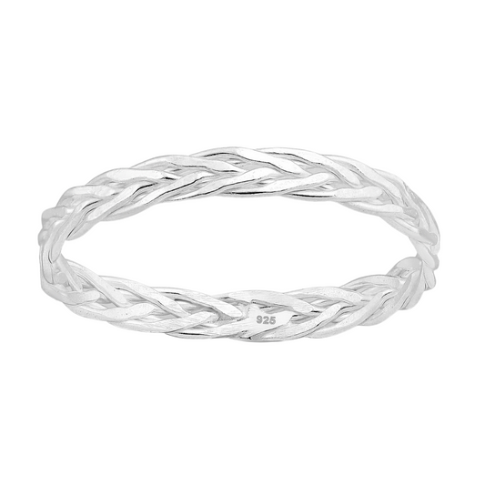 Sterling Silver Woven Braided Ring