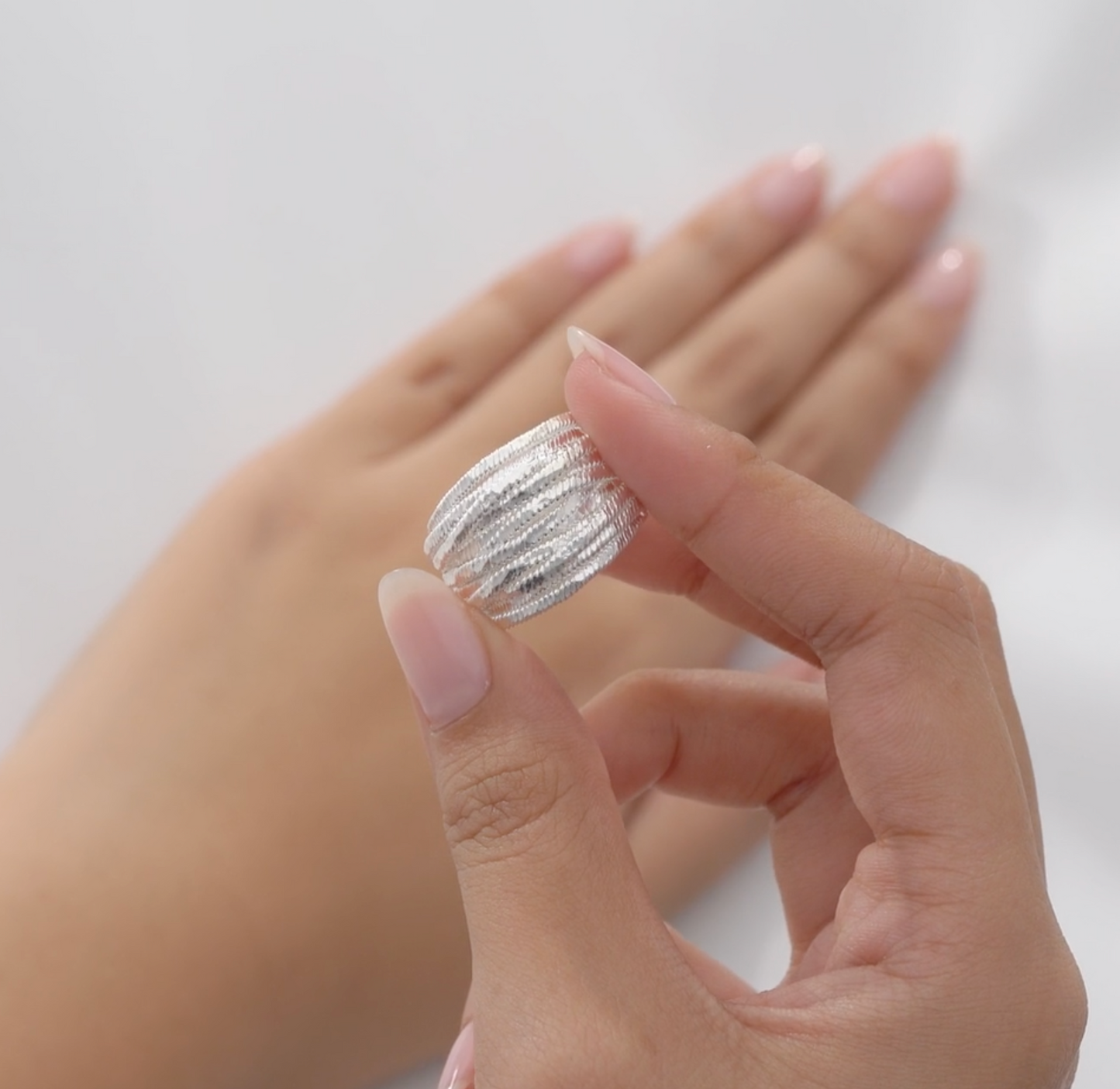 Sterling Silver Rope Multi-Band Ring