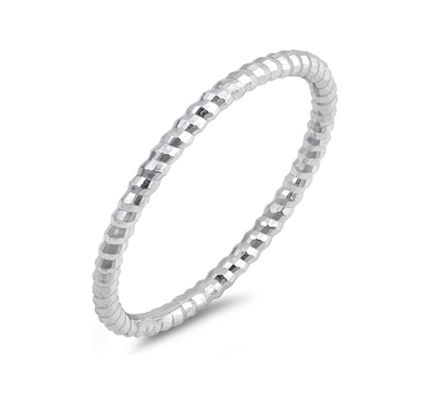 Sterling Silver Textured Band Ring