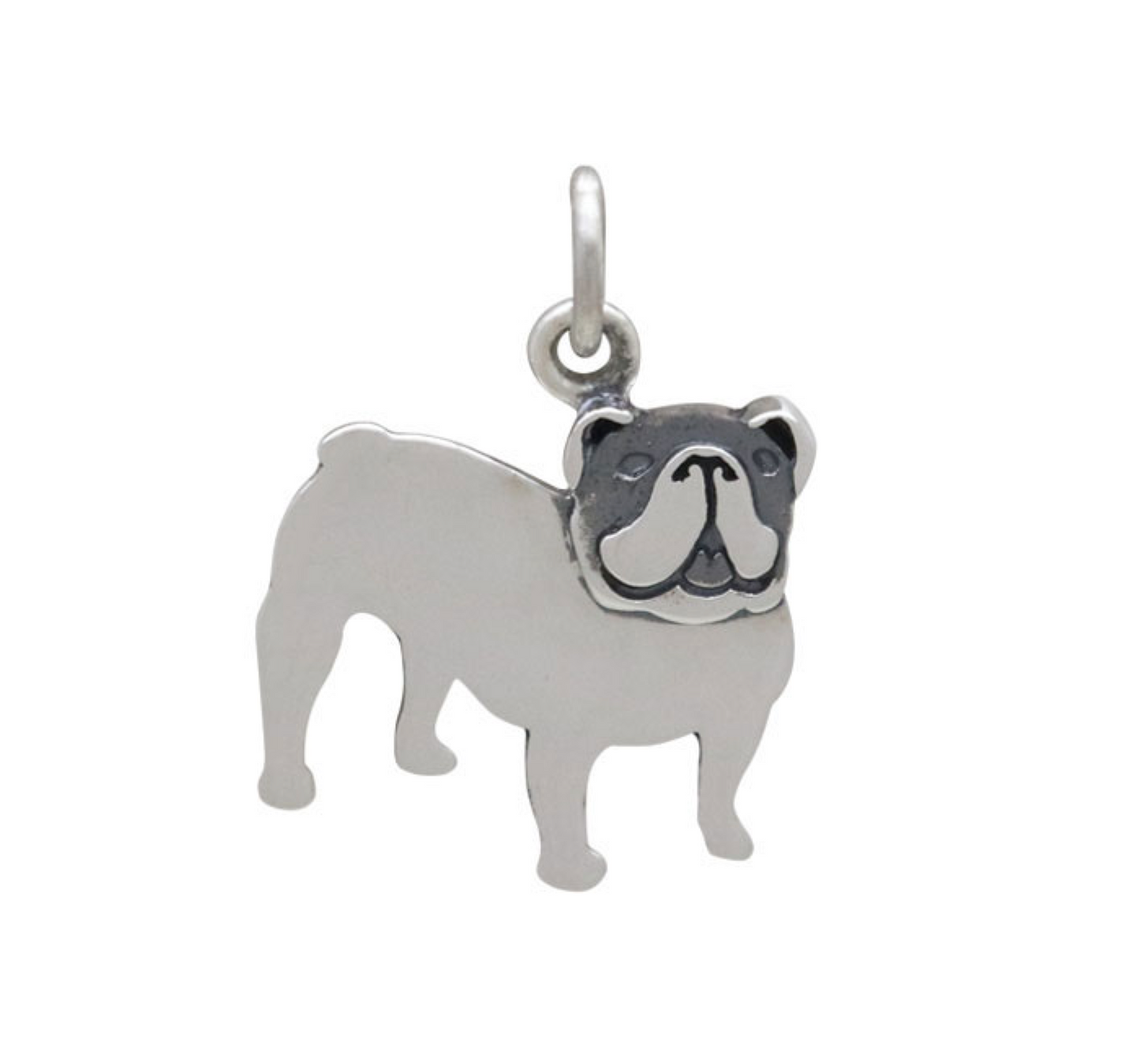 Sterling Silver Bulldog Pendant Charm