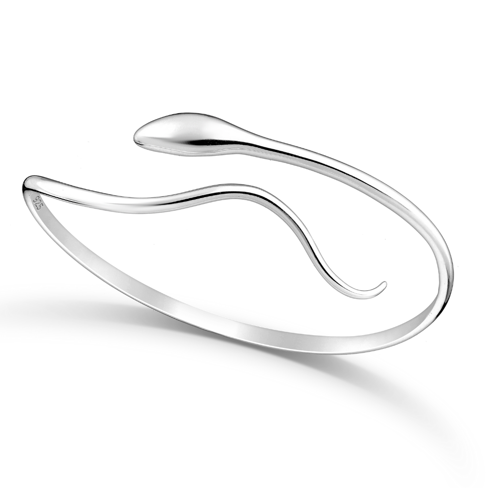 Sterling Silver Snake Cuff Bracelet