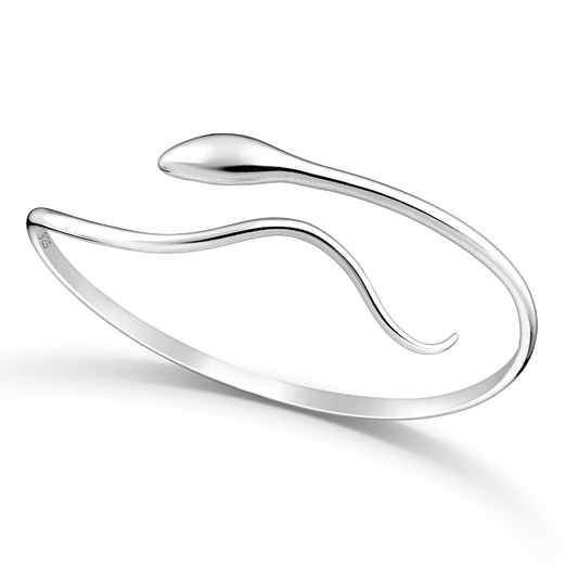 Sterling Silver Snake Cuff Bracelet