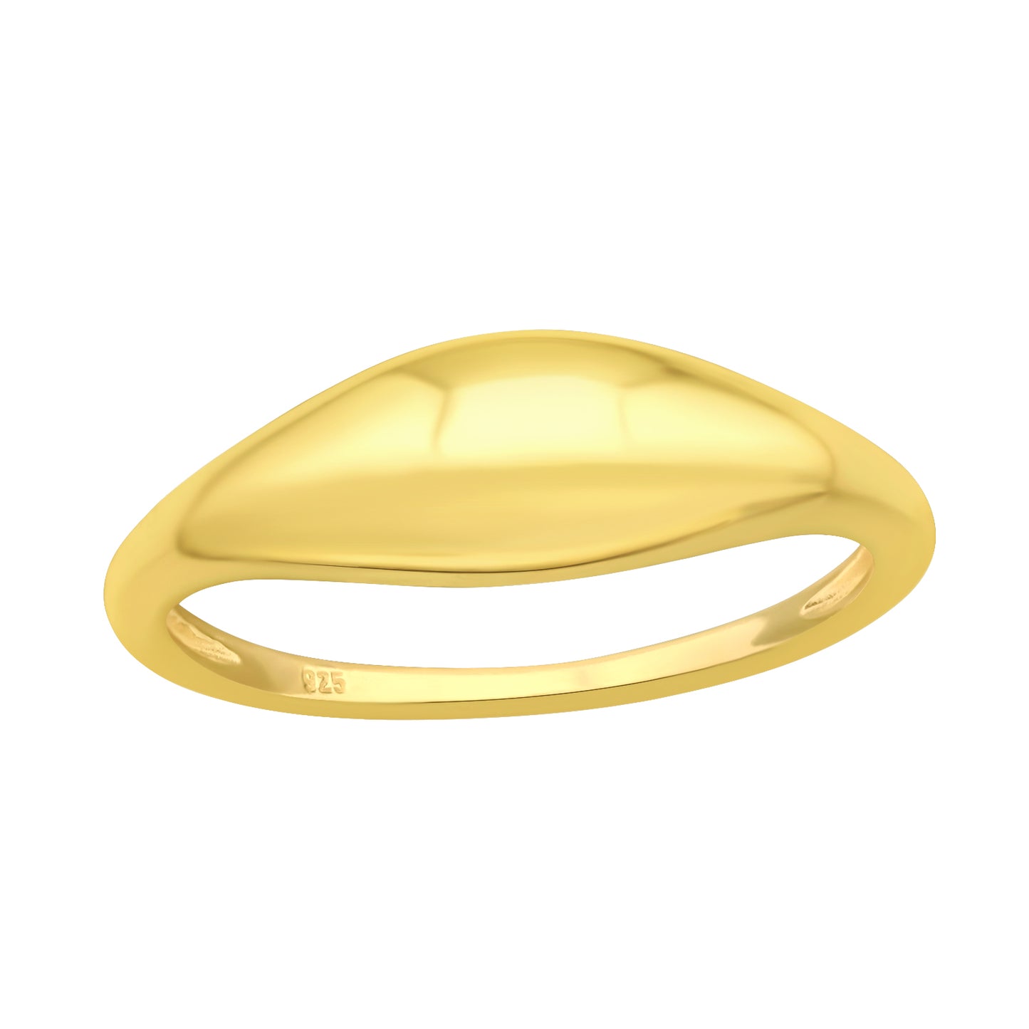 Gold Plated Sterling Silver Signet Ring