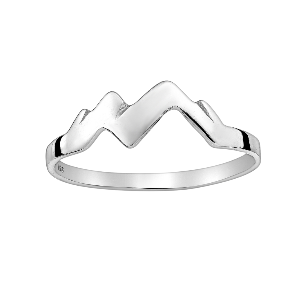 Sterling Silver Mountain Range Ring