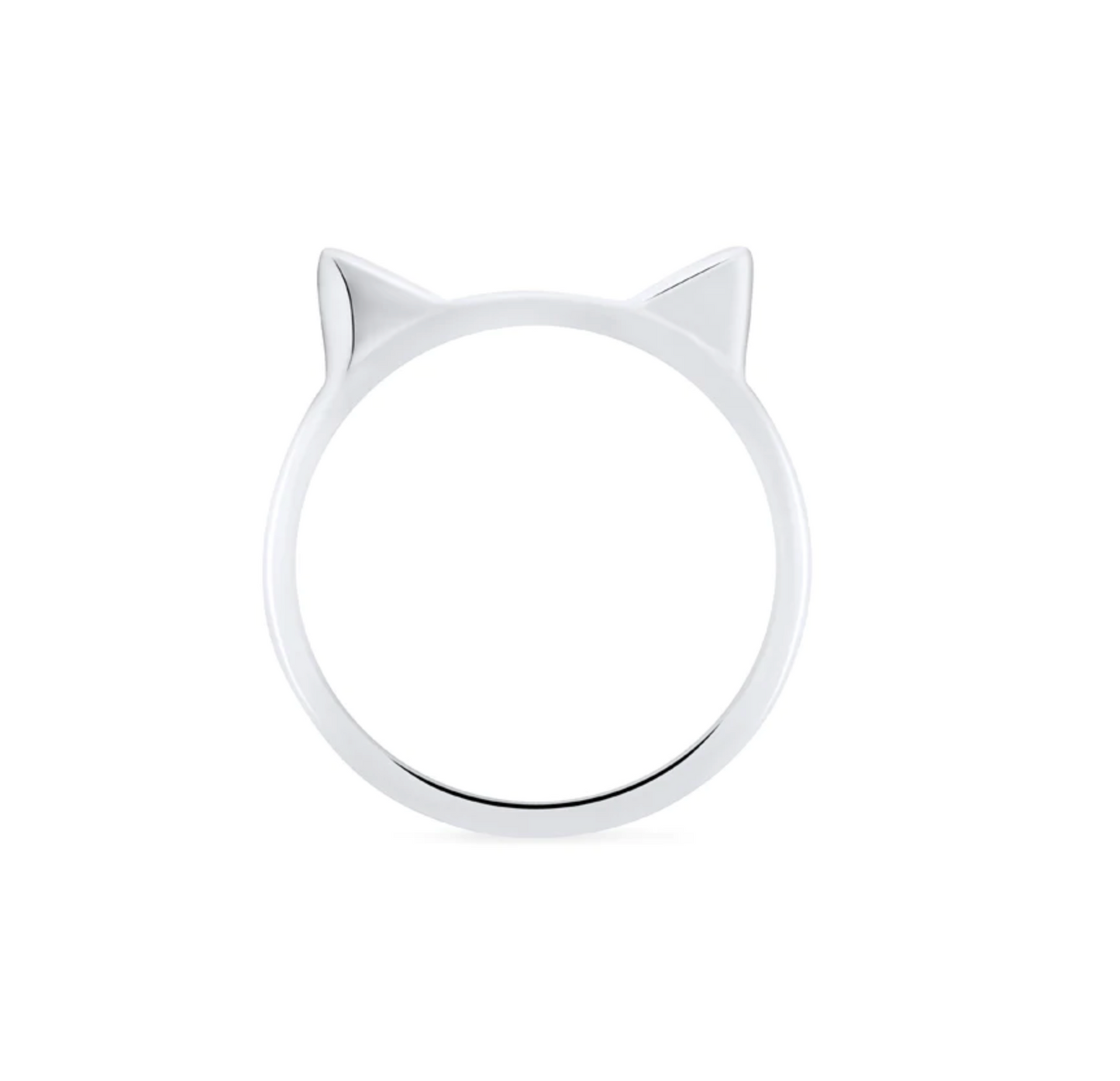 Sterling Silver Cat Ears Ring