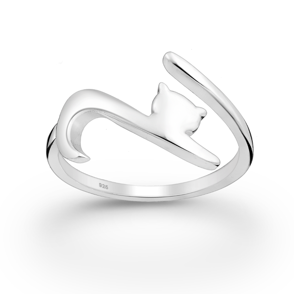 Sterling Silver Adjustable Cat Ring