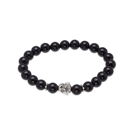 Black Onyx Buddha Stretch Bracelet