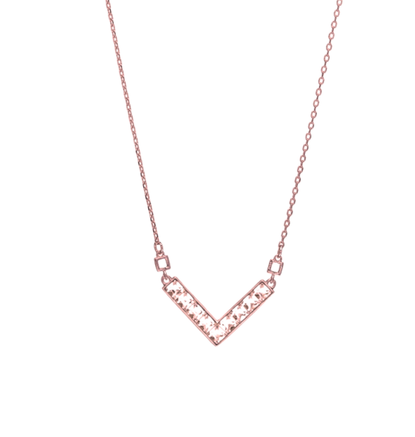 Rose Gold V Chevron Necklace