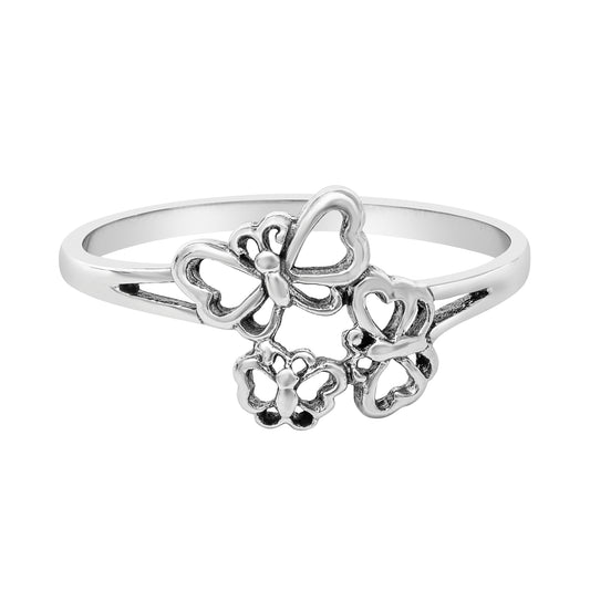 Sterling Silver Butterflies Ring