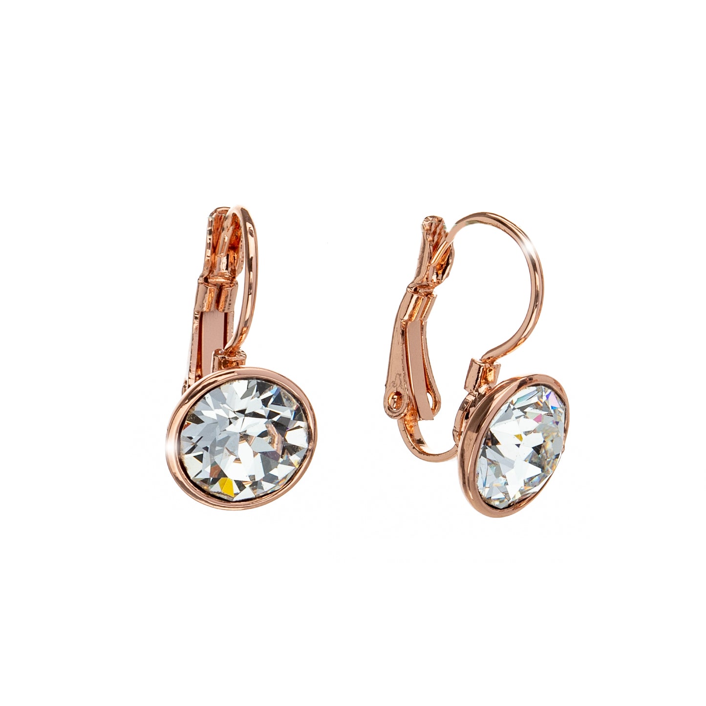 Crystal Leverback Everyday Earrings with Swarovski Crystals