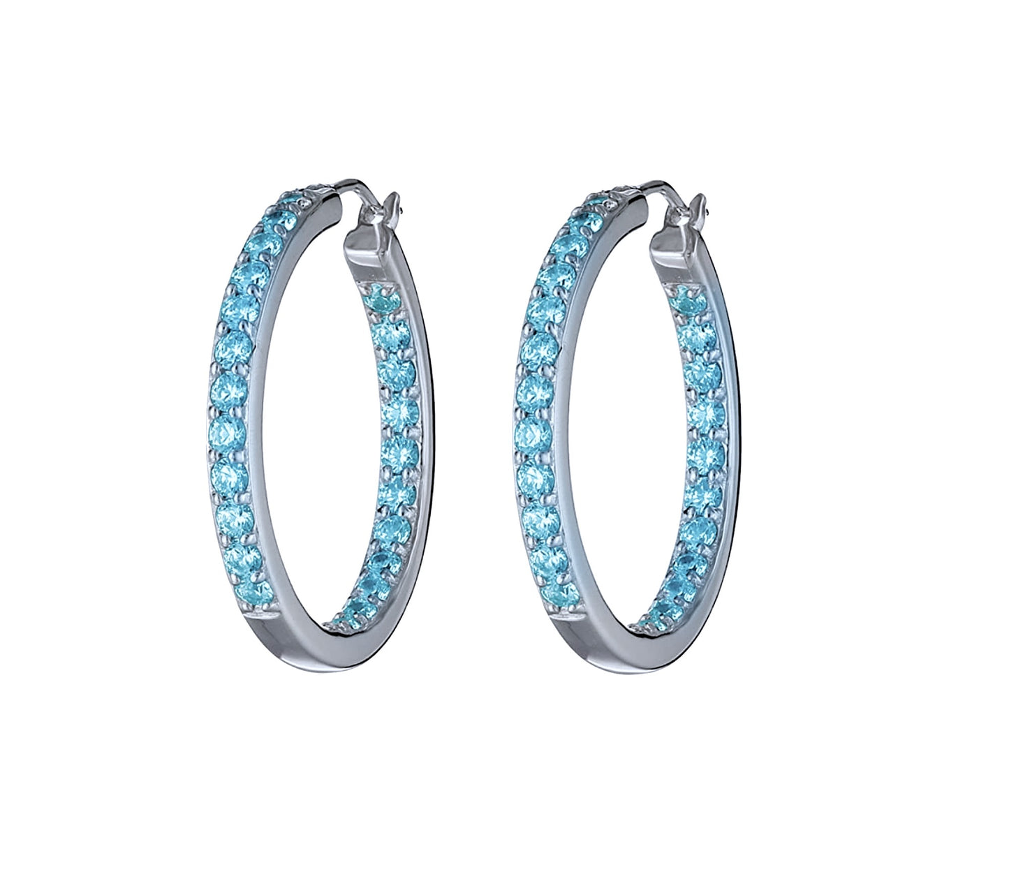 Dual Sided Crystal Hoop Earrings