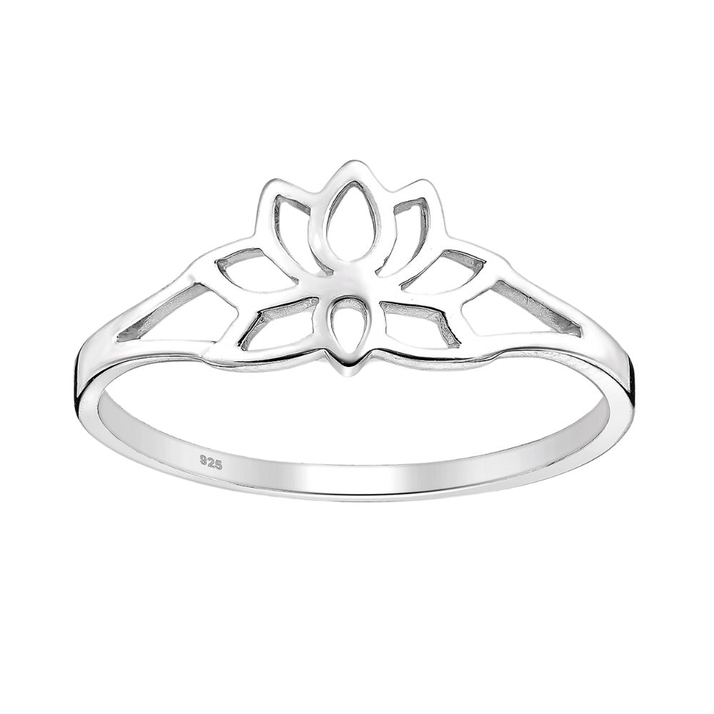 Sterling Silver Lotus Flower Ring