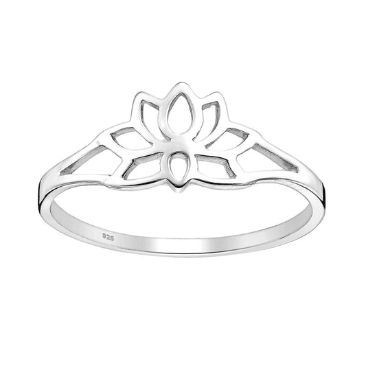 Sterling Silver Lotus Flower Ring