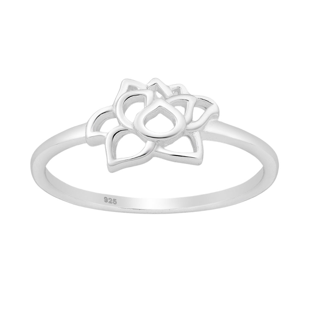 Sterling Silver Lotus Flower Ring