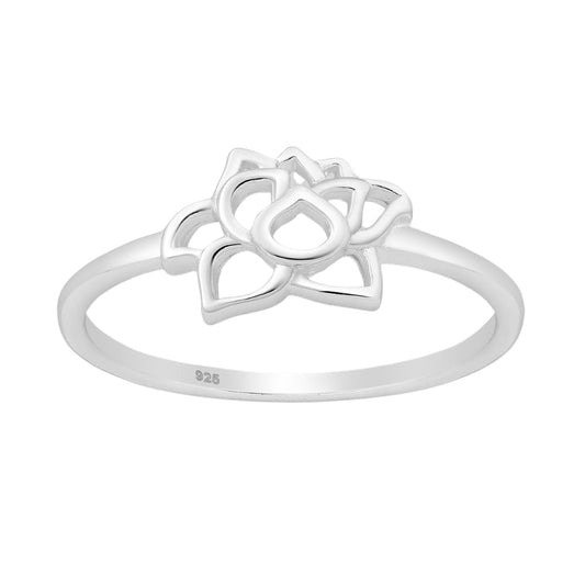 Sterling Silver Lotus Flower Ring