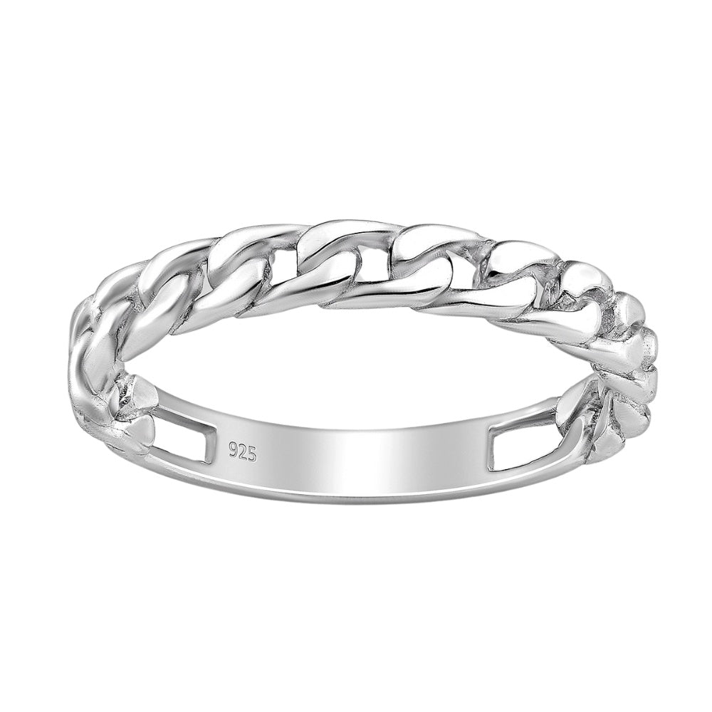 Sterling Silver Link Chain Link Ring