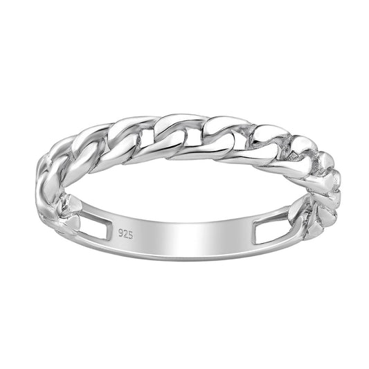 Sterling Silver Link Chain Link Ring