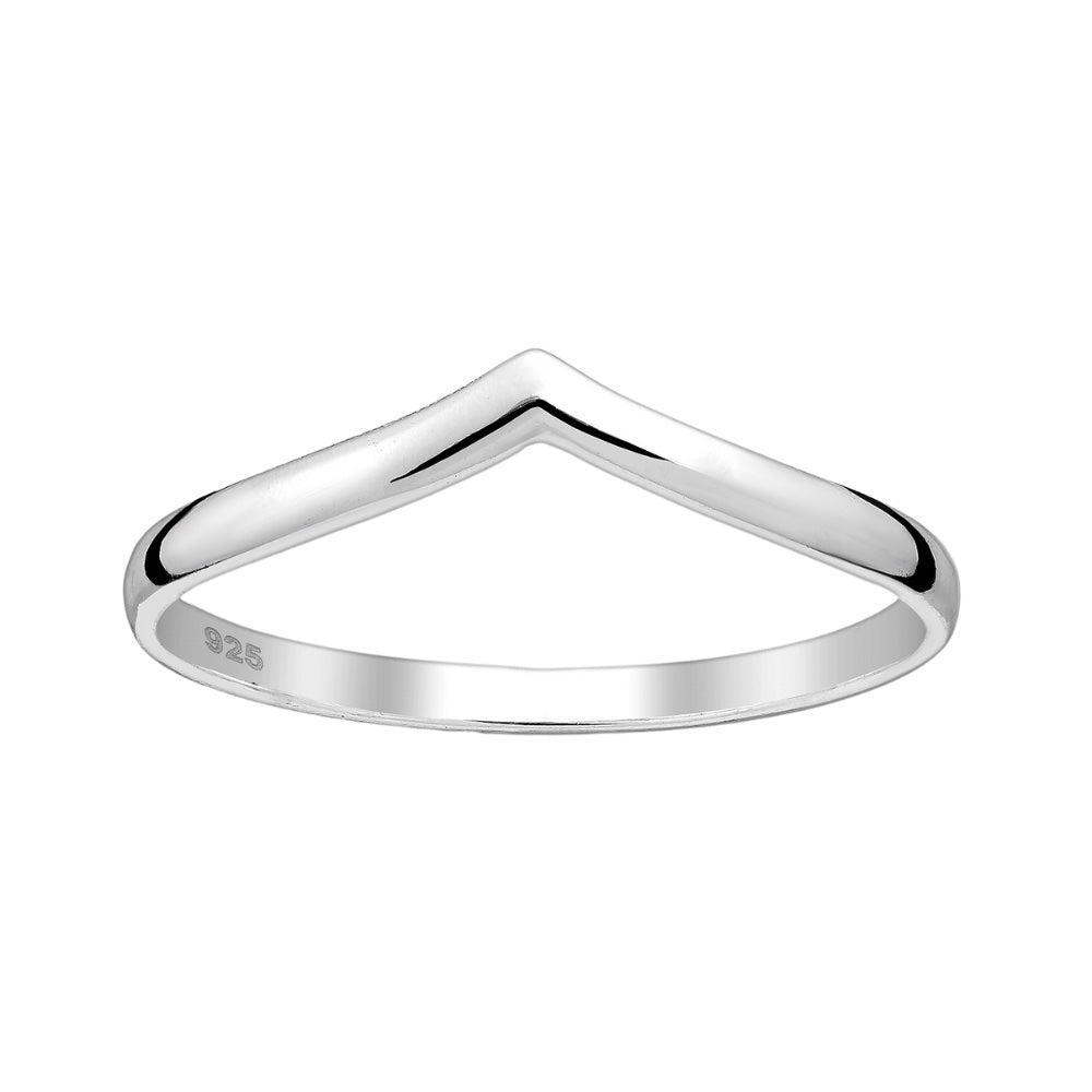 Sterling Silver V Shape Ring