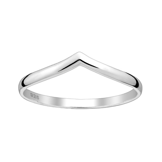 Sterling Silver V Shape Ring