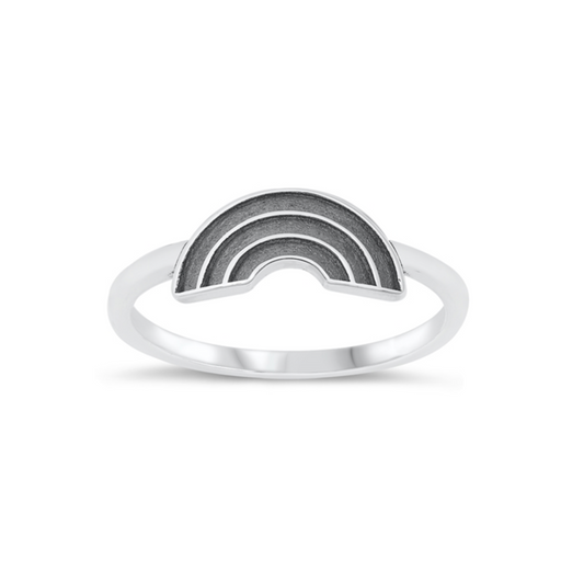 Sterling Silver Track and Field Ring