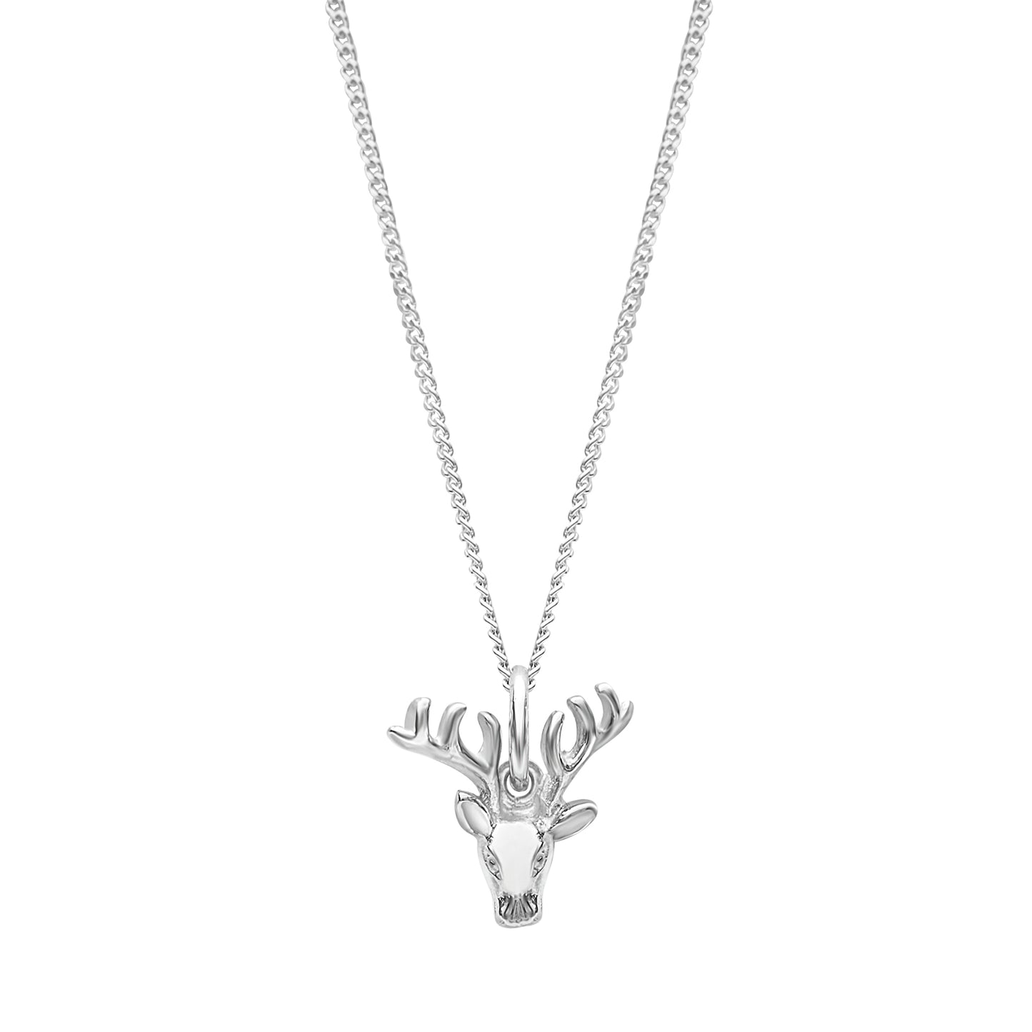 Sterling Silver Reindeer Pendant Necklace