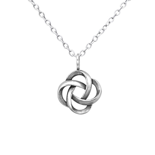 Sterling Silver Infinity Knot Pendant Necklace