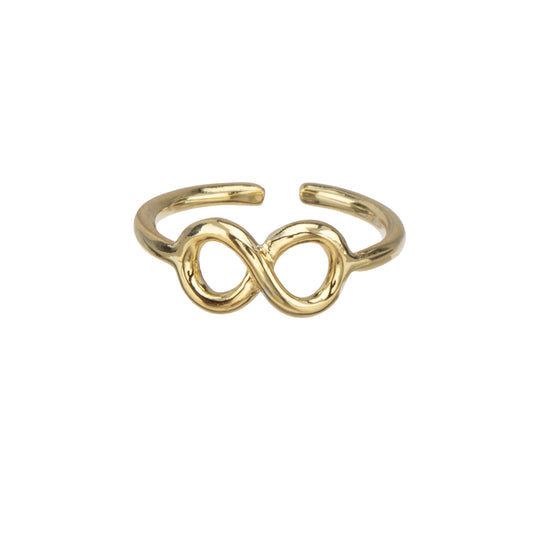 Sterling Silver 18k Gold-Plated Infinity Toe Ring