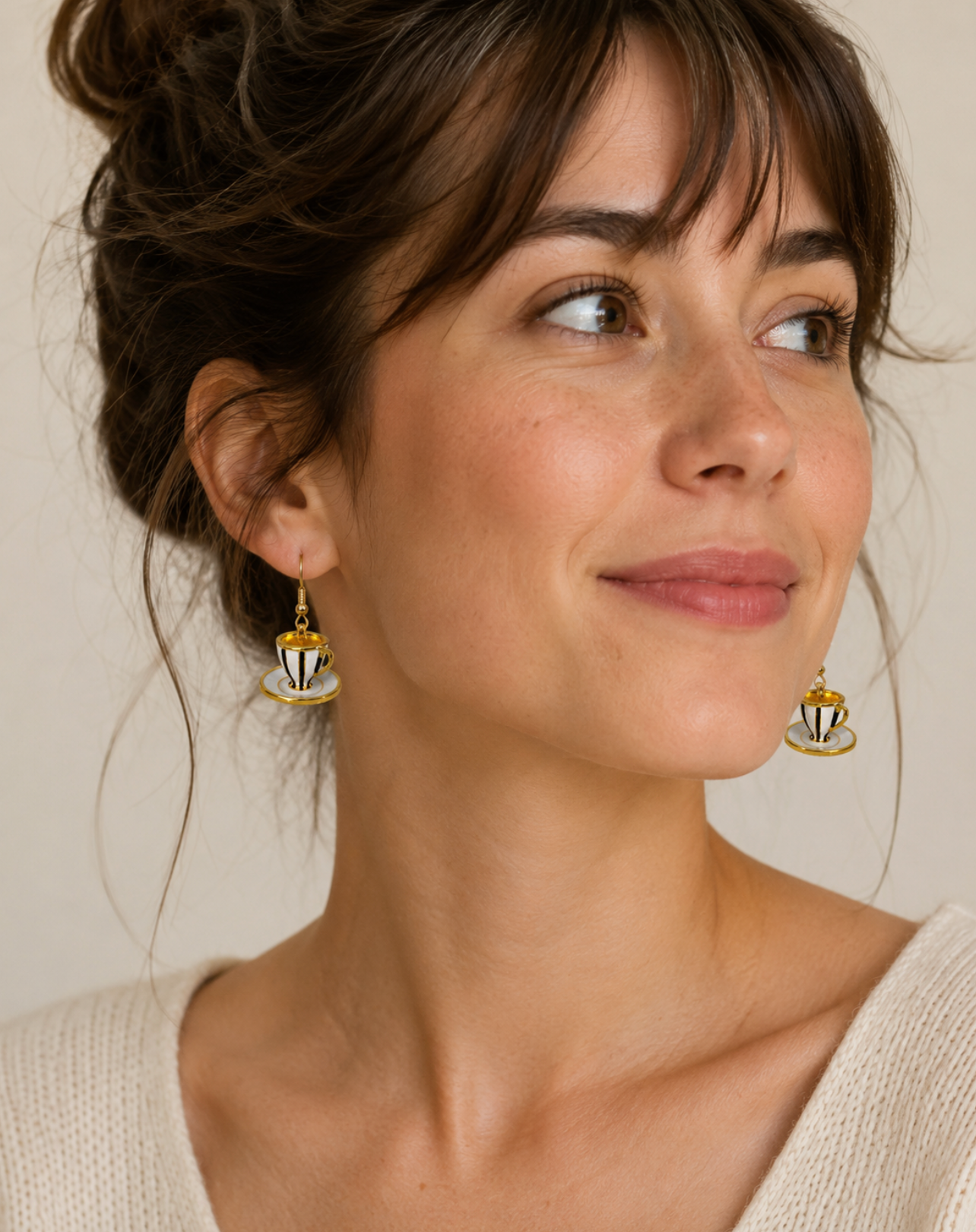 InstaGlam Teacup & Saucer Drop Earrings – Handmade Local Design