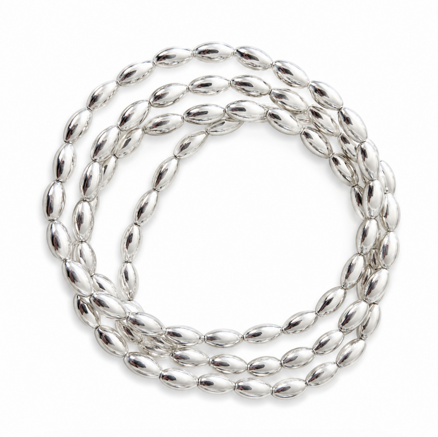 InstaGlam Silver Stacking Bracelet Set – Set of 4