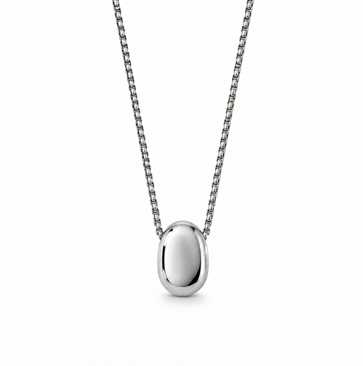 InstaGlam Silver Drop Pendant Necklace