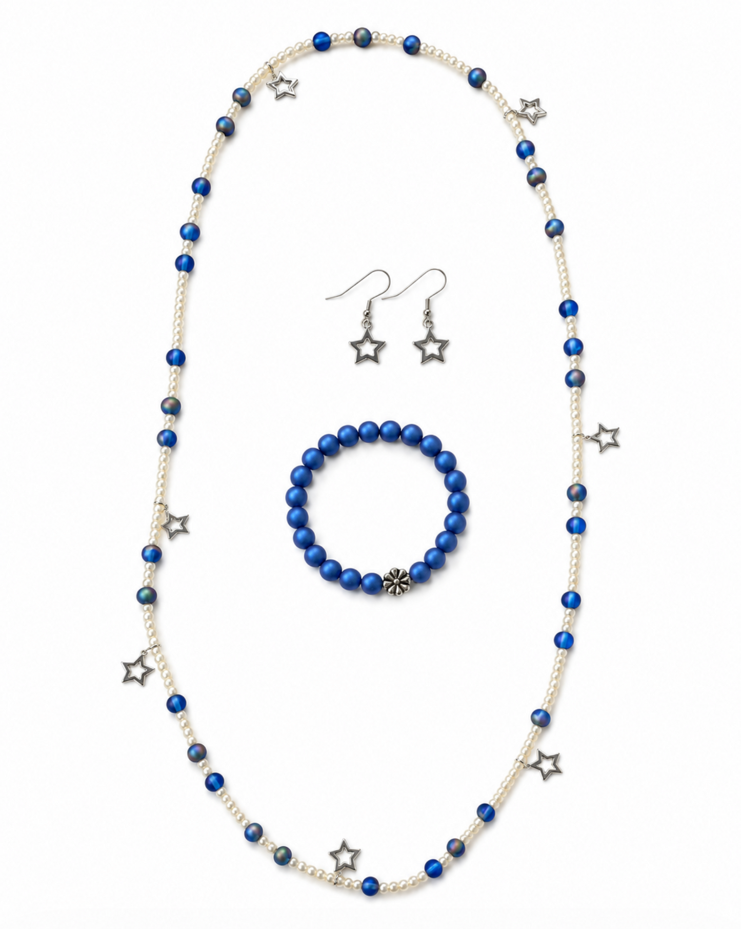 InstaGlam Blue Star Convertible Necklace & Bracelet Set