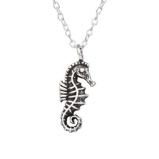 Sterling Silver Seahorse Pendant Necklace