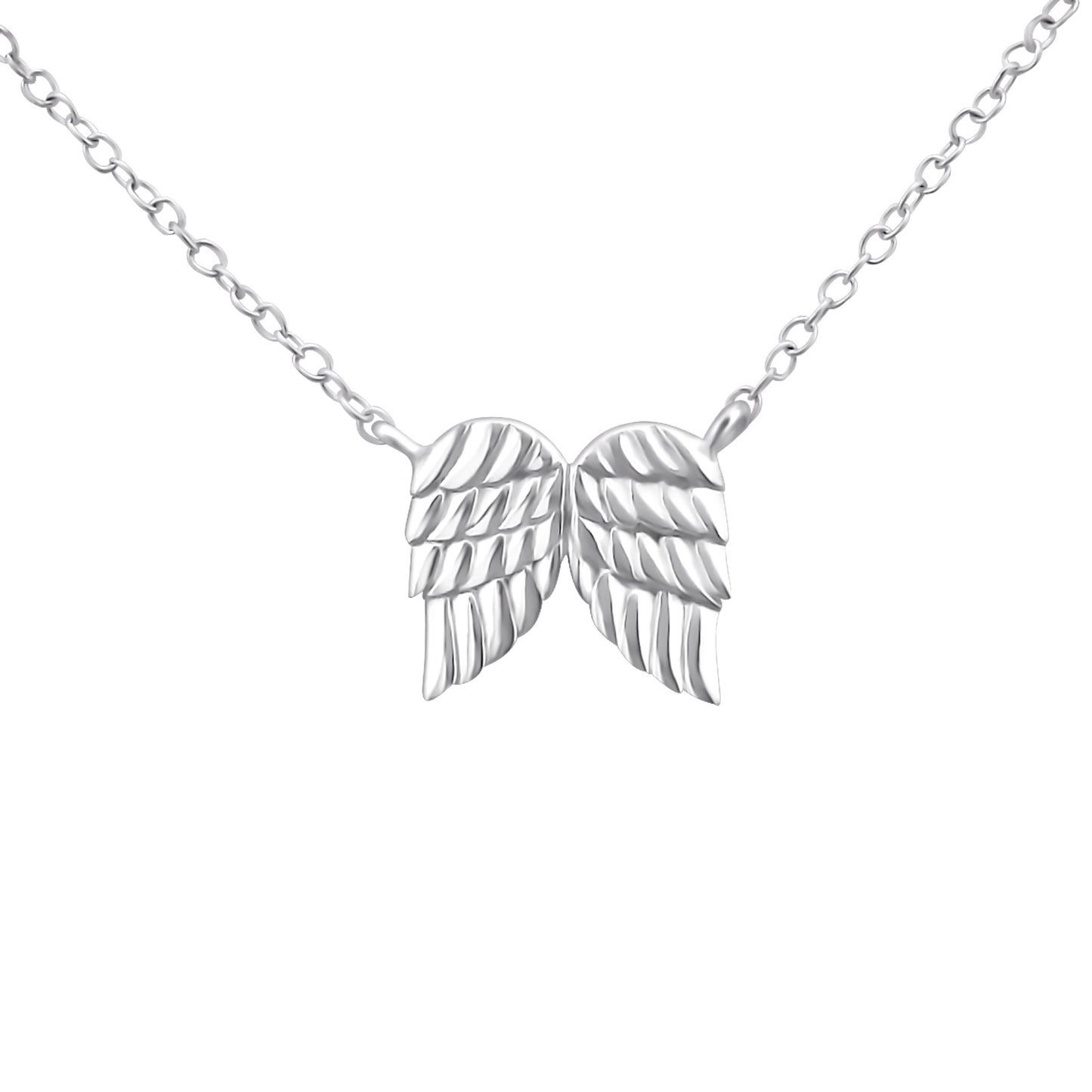 Sterling Silver Angel Wings Pendant Necklace