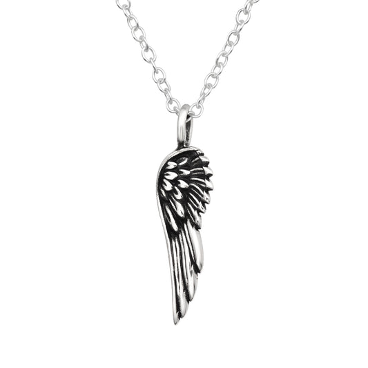 Sterling Silver Wing Pendant Necklace