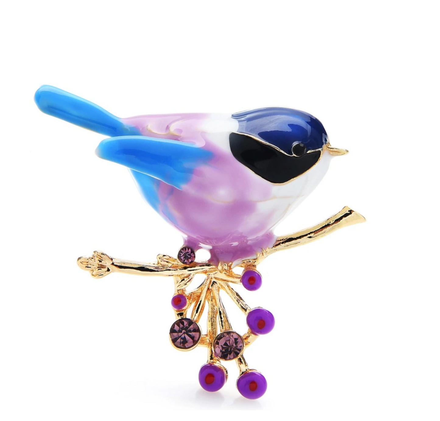 Multi Colored Bird Brooch