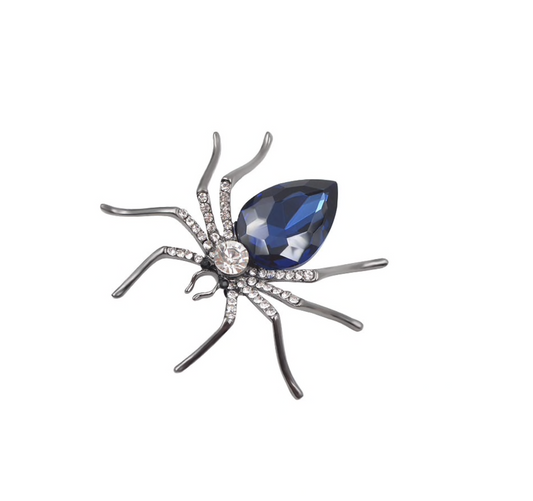 Crystal Spider Brooch