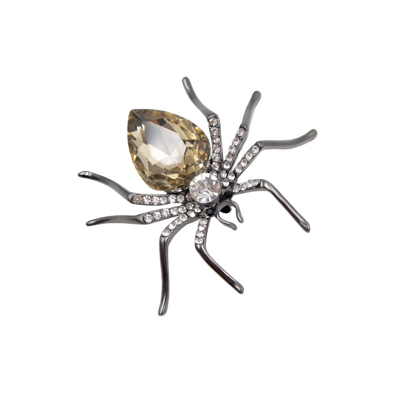 Crystal Spider Brooch