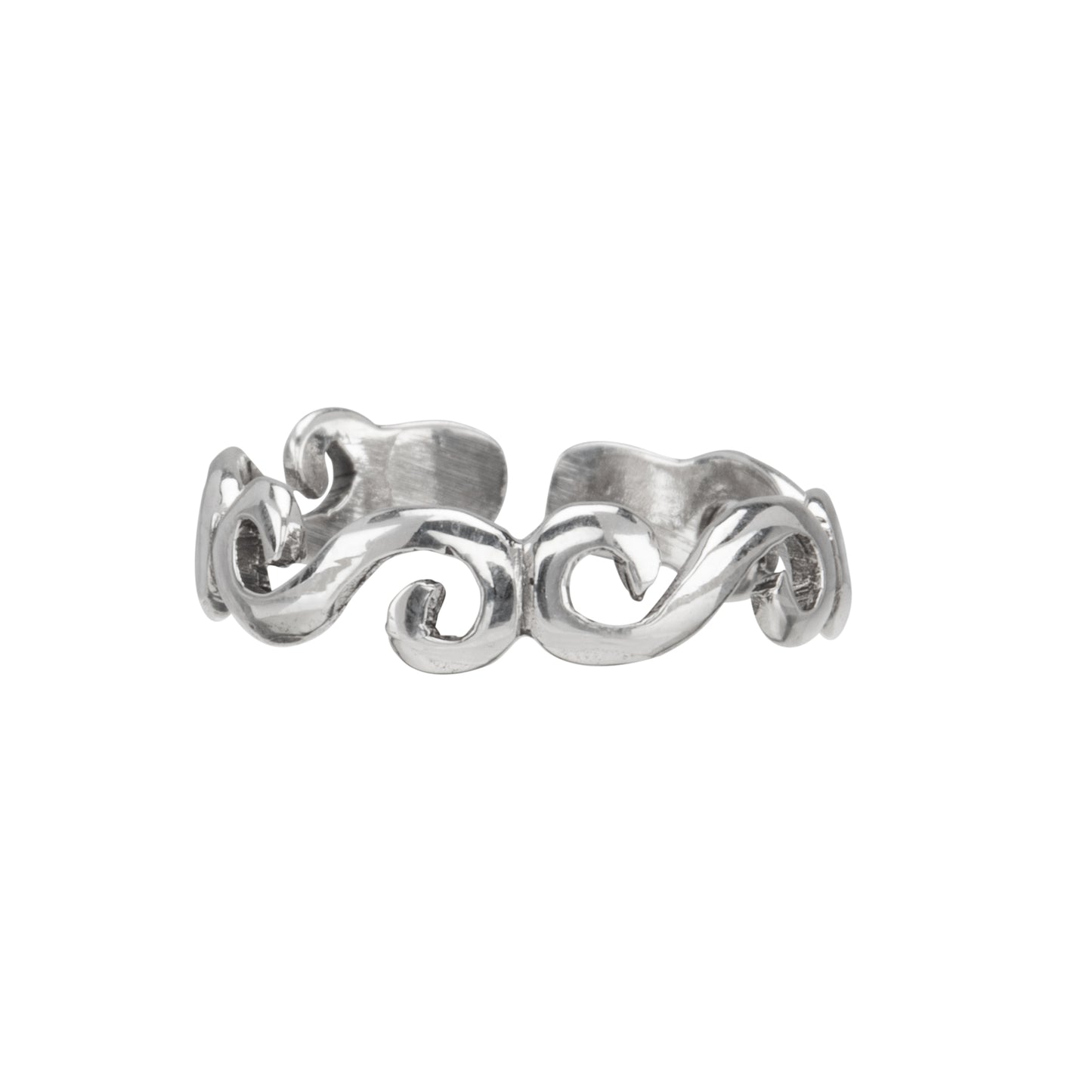 Sterling Silver Wave Toe Ring