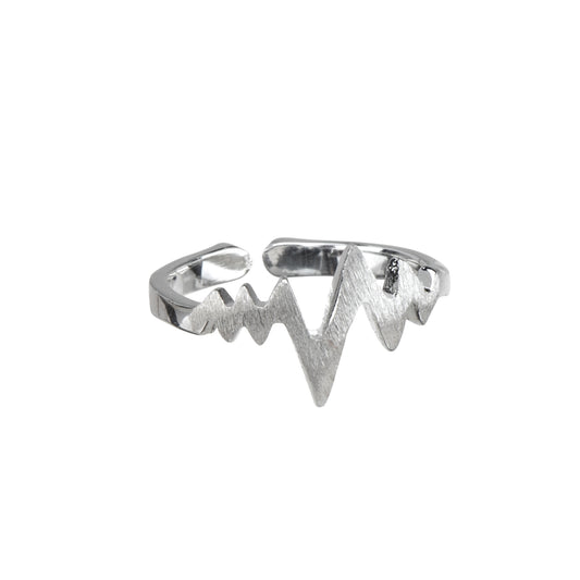 Sterling Silver Heartbeat Toe Ring