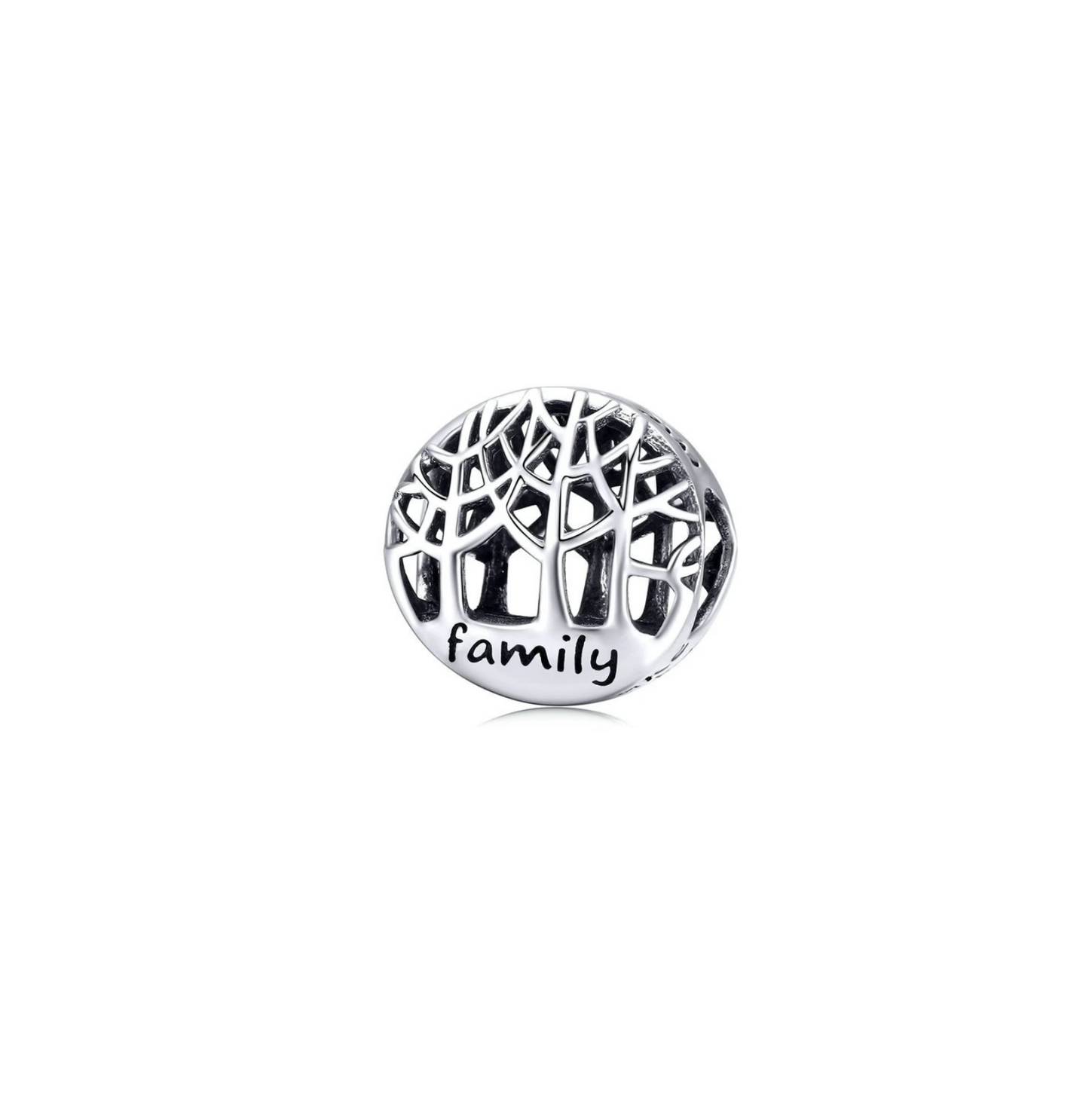 Sterling Silver 'Family' Tree Charm